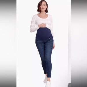 Ingrid + Isabel Maternity Skinny Jeans Crossover Panel Size 2/26R